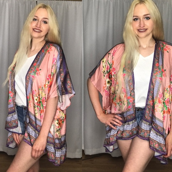 Umgee NWT Boutique Kimono Cardigan S-2X - Picture 10 of 14